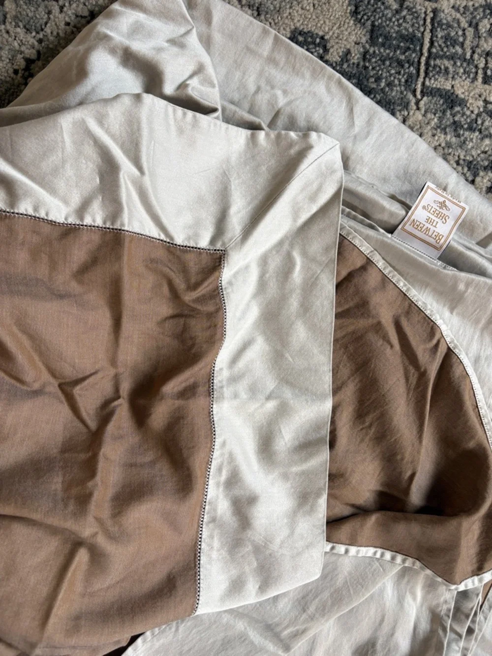 BETWEEN THE SHEETS luxury, made in Italy cotton flat sheet and 2 pillowcases - Picture 6 of 6